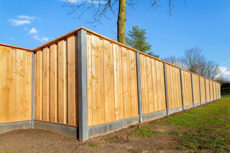 Solid Panel Fence Installation